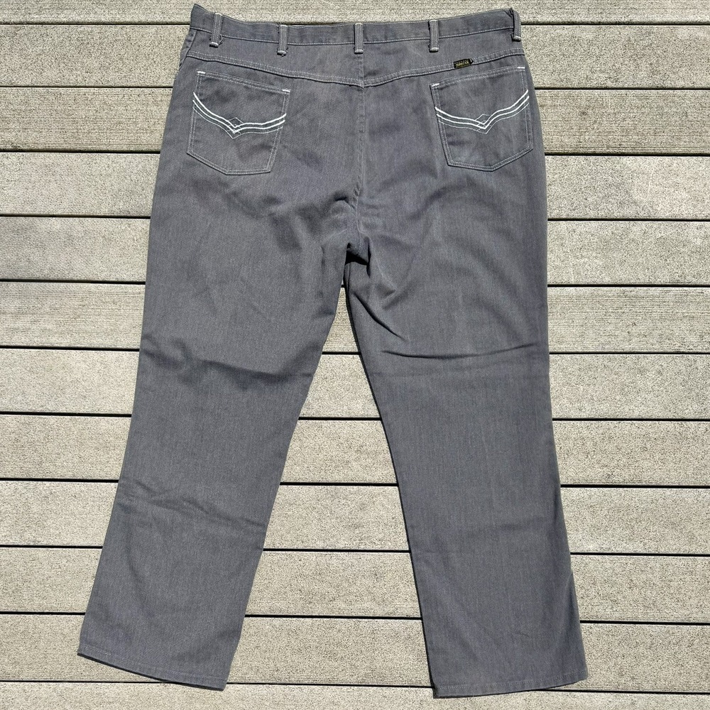Vintage 1970s Maverick Men Sz 40 M Gray Work Jeans 38x29 Western Cowboy USA Made